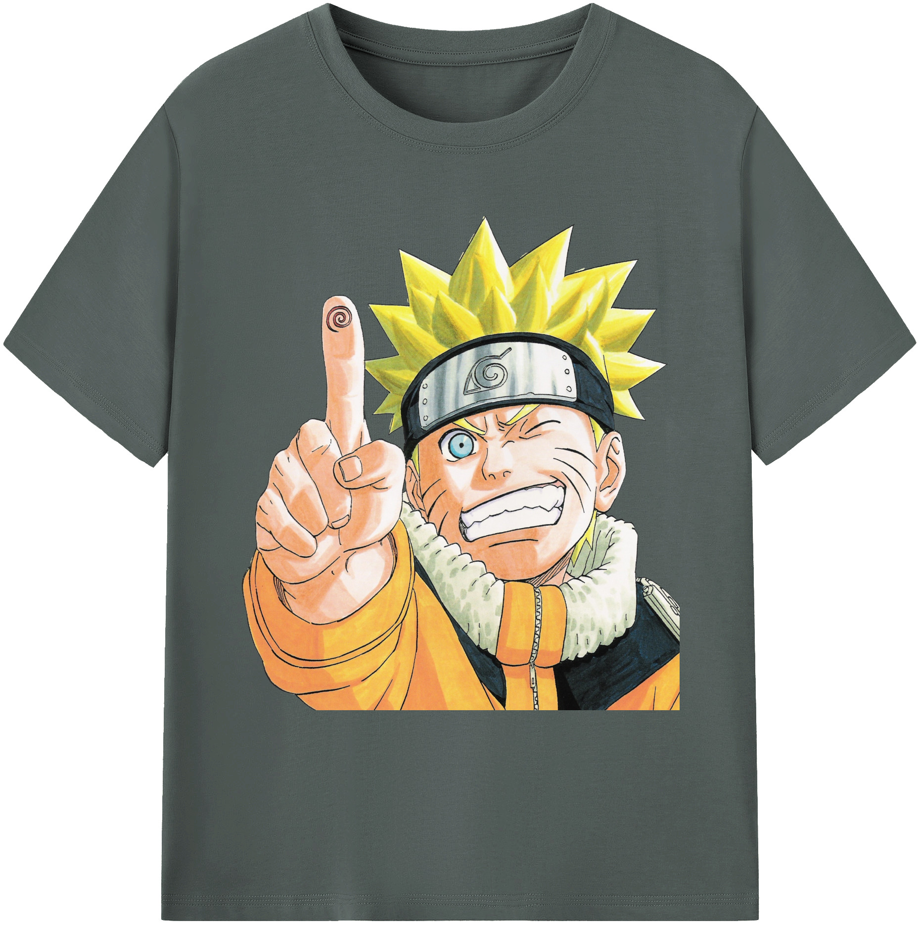 （画像用） NARUTO -ナルト- うずまき ナルト Uzumaki Naruto 綿100％ メンズ半袖Tシャツ｜肌触りやわらか＆通気性